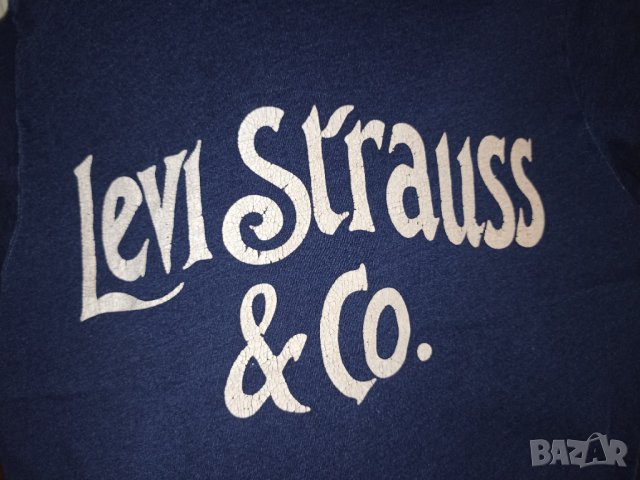 Levi Strauss S- Тъмносиня памучна тениска , снимка 2 - Тениски - 37873991