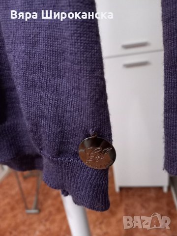 Лилава блуза фино плетиво. Размер: М. , снимка 4 - Блузи с дълъг ръкав и пуловери - 40521482