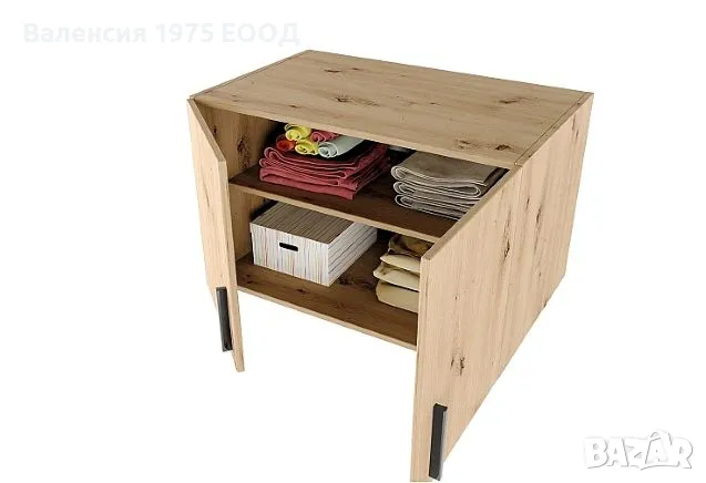 Надстройка Сити 1004 дъб артисан или комбинация мока/ лате, снимка 4 - Гардероби - 47360530