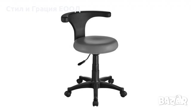 Козметичен стол - табуретка за педикюр Ergo 44/54 см - бяла/сива/зелена, снимка 2 - Педикюр и маникюр - 28044177