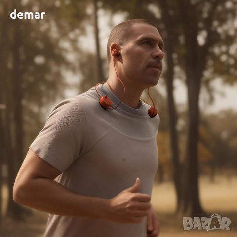 Безжични слушалки AzukiLife, Bluetooth слушалки в ухото с лента за врат и шумопотискащ микрофон, снимка 5 - Bluetooth слушалки - 43734375