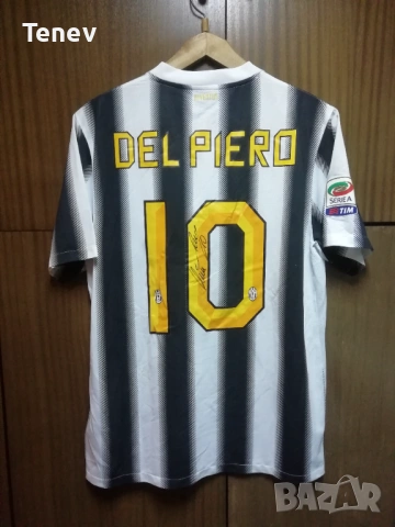 Juventus Del Piero Nike оригинална мачова тениска фланелка с автограф Ювентус Дел Пиеро екип 