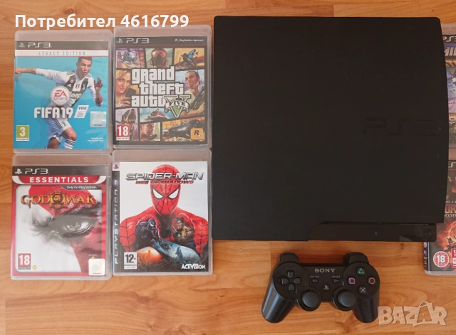 < PS3 ХАК > 320GB PlayStation 3 Slim с джойстик и 30 игри, снимка 3 - PlayStation конзоли - 51990741