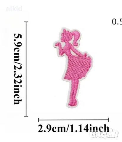 Барби Barbie емблема апликация бродерия за дреха дрехи самозалепваща се нашивка, снимка 2 - Други - 46633254