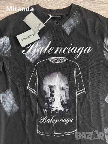 Balenciaga L мъжка тениска, снимка 2 - Тениски - 50512299