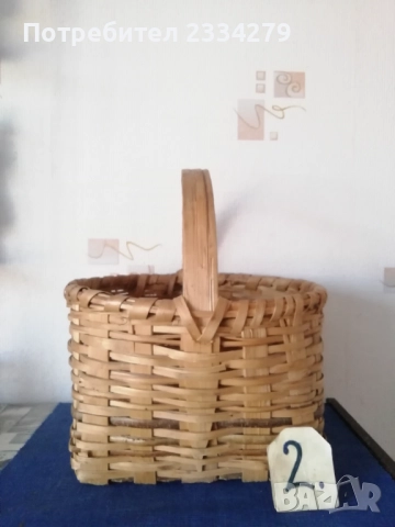 Стари ръчно плетени кошници от различни майстори в  различни  години, снимка 6 - Антикварни и старинни предмети - 52275283