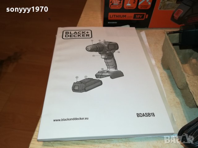 BLACK+DECKER LITHIUM 18V NEW MODEL 2101222019, снимка 18 - Винтоверти - 35516456