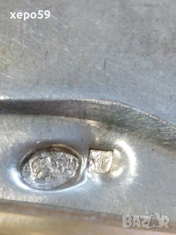 Руска домашна сребърна икона с емайл сребро /84/сребро,златна/, 4 450 €, снимка 7 - Икони - 52217877