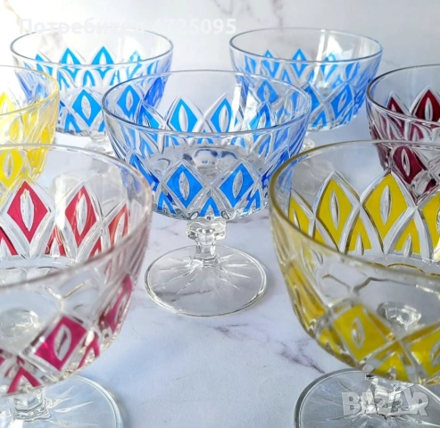 Цветни чаши, снимка 2 - Чаши - 53531485