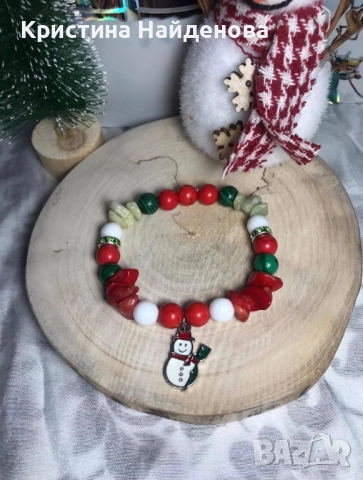 Предлагам коледни бижута с естествени камъни, снимка 16 - Колиета, медальони, синджири - 52522299