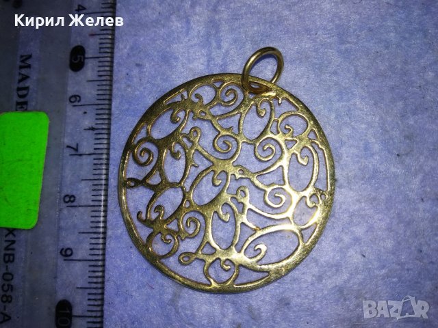 ВЕЛИКОЛЕПЕН СРЕБЪРЕН с ДЕБЕЛА РЕАЛНА ПОЗЛАТА ФЛОРАЛЕН АРТ МЕДАЛЬОН СРЕБРО 925 АЖУРНА ИЗРАБОТКА 27628, снимка 13 - Колиета, медальони, синджири - 40575467