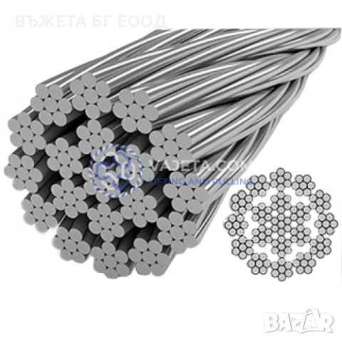 Стоманено въже херкулес за лебедка с ухо или кука, снимка 3 - Други машини и части - 33039278