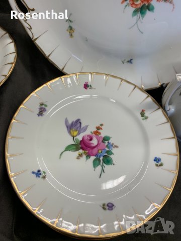 Десертен сервиз LUDWIGSBURG ръчно рисуван, произведен в периода 1919-1927 г., снимка 10 - Сервизи - 35032740