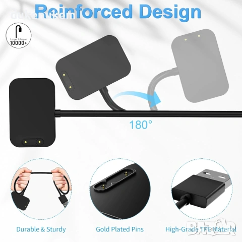 2 бр. Магнитен USB кабел за зареждане Xplora X6, снимка 3 - Смарт гривни - 53173275