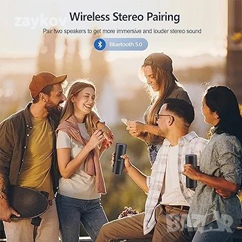 преносим Bluetooth високоговорител, безжичен Bluetooth 5.0 високоговорител, снимка 3 - Bluetooth тонколони - 44116192
