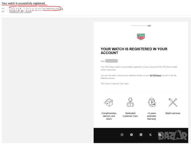 TAG Heuer Aquaracer CAY111A.BA0927 43mm Mens Watch черен мъжки часовник ЧИСТО НОВ , снимка 10 - Мъжки - 51818556