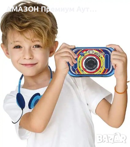 10-в-1 Смарт Детска Камера VTech Kidizoom Touch 5.0,LCD цветен сензорен дисплей 3,5”, MP3/слушалки, снимка 3 - Камери - 43383083