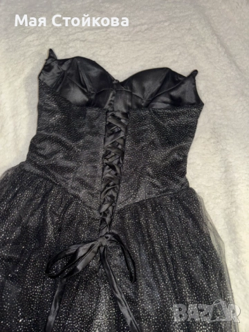 Черна дълга бална рокля, снимка 5 - Рокли - 52714726