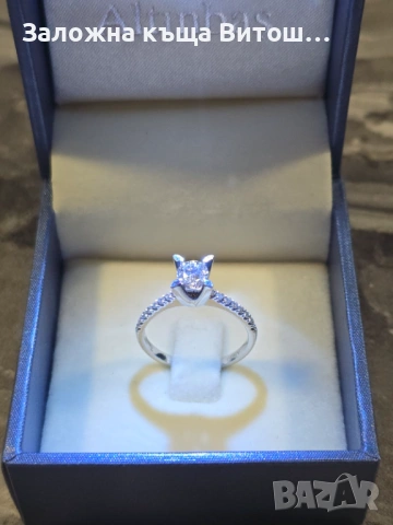 Златен пръстен с димант Altunbas 2.8гр. 14к бяло злато, снимка 3 - Пръстени - 53454823