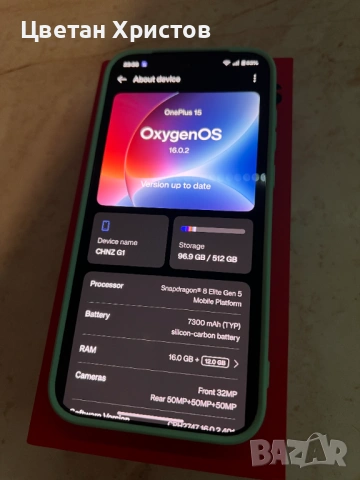 OnePlus 15 16RAM/512ROM чисто нов, снимка 8 - Други - 53065401