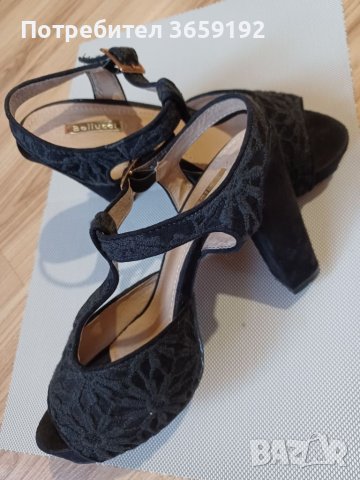 Дамски сандали Bellucci велур , снимка 2 - Дамски обувки на ток - 40196222