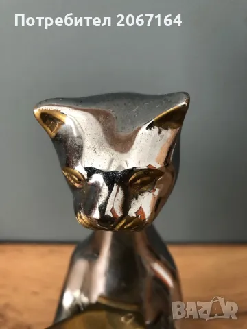 Стара хромирана бронзова фигура, снимка 5 - Декорация за дома - 48118952