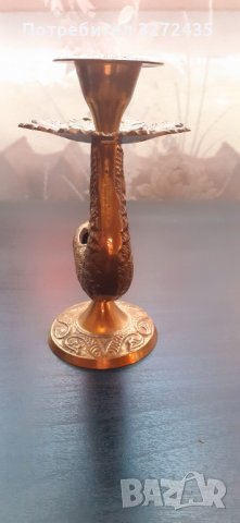 Красив, малък свещник-риба, снимка 3 - Антикварни и старинни предмети - 38527558