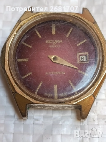 позлатен мъжки часовник Sicura