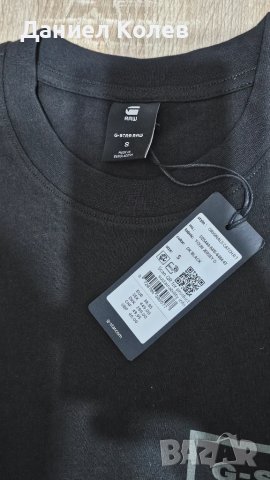 Лятна черна тениска G-Star – модерна и удобна - размер S, снимка 6 - Тениски - 51104696