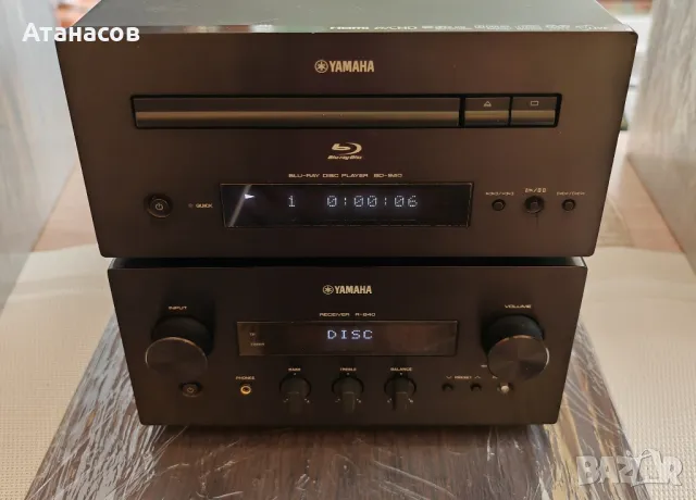 Yamaha R 840 усилвател с тунер и BD-940 Blu-ray плейър и дистанционно , снимка 3 - Ресийвъри, усилватели, смесителни пултове - 48832322