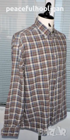 Gant Maine Twill Mens Multicolour Long Sleeve Plaid Checked Casual Shirt Size XL, снимка 5 - Ризи - 47644259