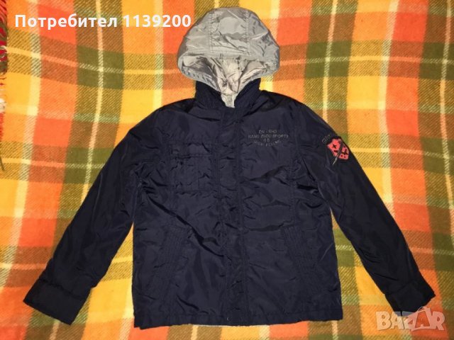 Детско яке Zara тъмносиньо със сребриста грейка 2 в 1 140см за момче, снимка 3 - Детски якета и елеци - 34980236