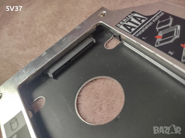 HDD Caddy адаптер, лаптоп дебелина 12.7mm Sata-Sata интерфейс, с пластмасов преден капак, снимка 2 - Части за лаптопи - 53484677