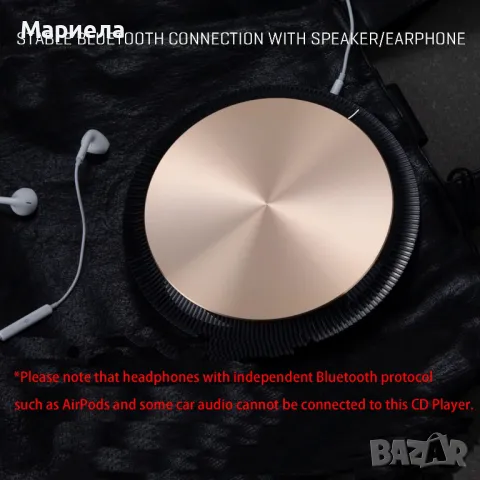 Преносим CD плейър с Bluetooth / 2000mAh / OLED екран / Компактен CD плейър, снимка 5 - Други - 49461514