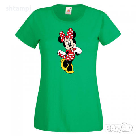 Дамска тениска Minnie Mouse 8 Подарък,Изненада,Рожден ден,, снимка 3 - Тениски - 36530828