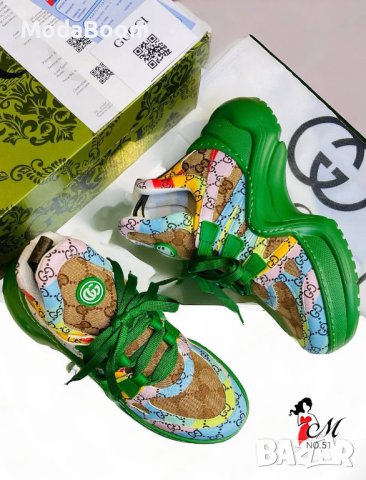 ✨💚Gucci зелени стилни дамски обувки💚✨, снимка 2 - Маратонки - 43771056