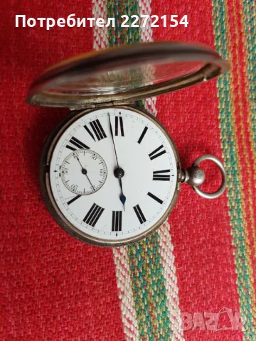 Сребърен 925 джобен часовник , снимка 2 - Антикварни и старинни предмети - 49740264