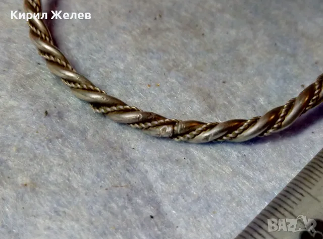 СТАРИННА СРЕБЪРНА ГРИВНА МНОГО ВИСОКА ПРОБА СРЕБРО РЕТРО АРТ ПЛЕТКА РЪЧНА МАЙСТОРСКА РАБОТА 48409, снимка 14 - Антикварни и старинни предмети - 48485615