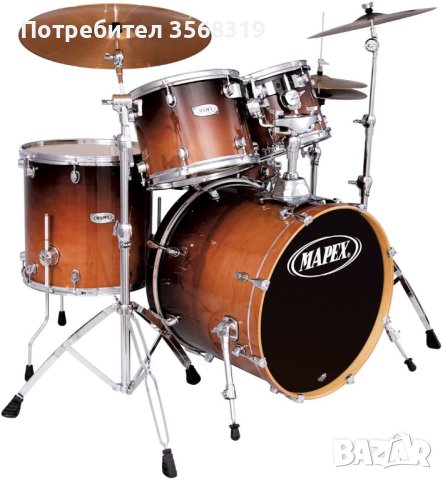 Барабани Mapex Pro M | 22" каса, 12" и 13" томове и 16" флор с калъфи, снимка 4 - Ударни инструменти - 43866396