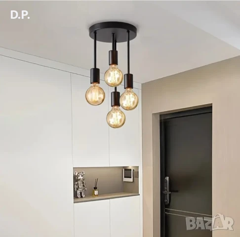 Полилей черен, снимка 4 - Лампи за таван - 50774925