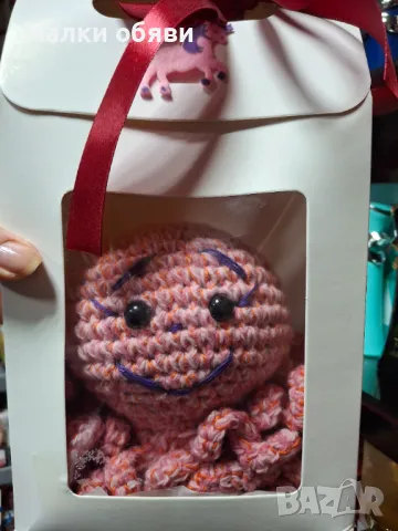 Плетена играчка октопод 