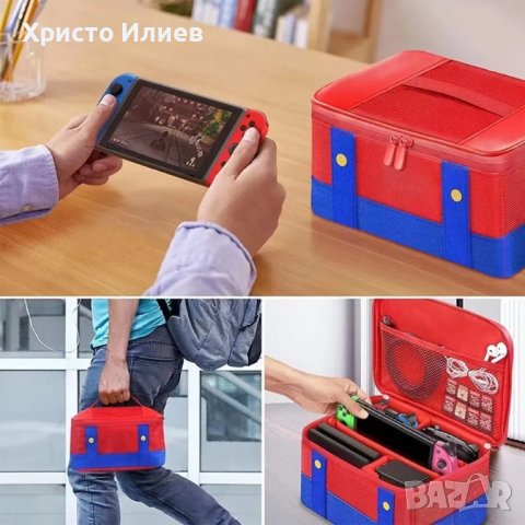 Чанта за съхранение на Nintendo Switch модел Супер Марио Калъф Кейс за Нинтендо Суич , снимка 2 - Игри за Nintendo - 43051850