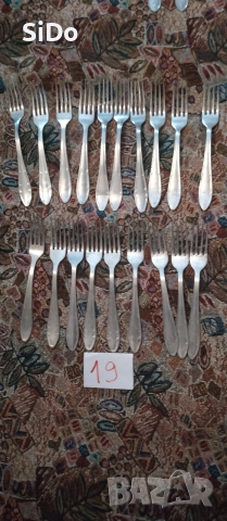 Лот 55 бр вилици, лъжици нови и запазени от времето от 1980г, снимка 5 - Прибори за хранене, готвене и сервиране - 50578180