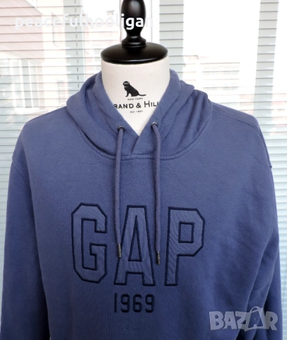GAP мъжки лилав суитшърт с качулка размер L/XL Oversized , снимка 2 - Суичъри - 53394124