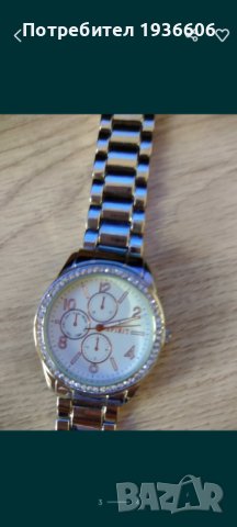Дамски часовник със сваровски кристали, снимка 1 - Дамски - 43097086