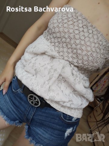 Бежев топ, S размер, снимка 7 - Корсети, бюстиета, топове - 28889586