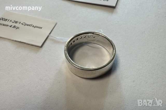 Сребърна халка 4.80гр., снимка 5 - Пръстени - 53496686