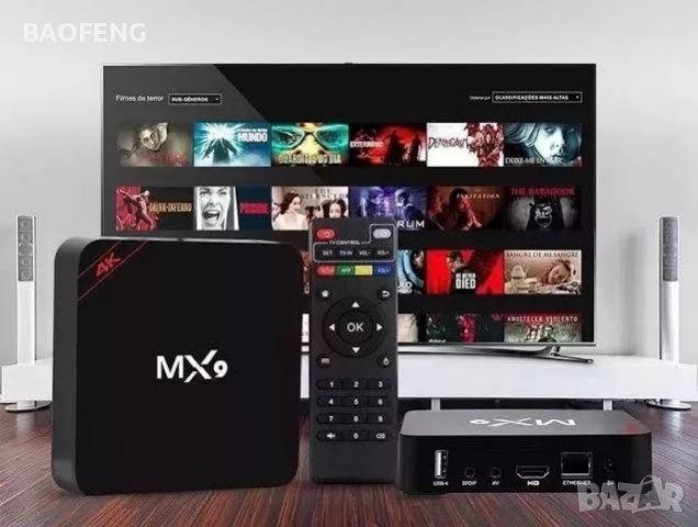 Нови Rockchip четириядрени 4K Android TV Box 8GB 128GB MX9 /ТВ БОКС/ Android TV 11 / 9 5G, снимка 12 - Друга електроника - 39242275