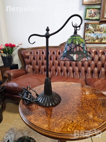 Нощна лампа Тифани, снимка 5 - Настолни лампи - 52336122