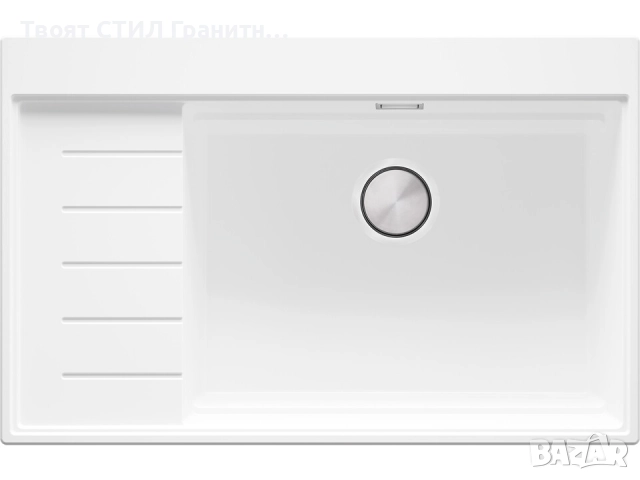 Бяла гранитна кухненска мивка Сидни 780-60 Ergo Multilevel 780х500, снимка 3 - Мивки - 51918250